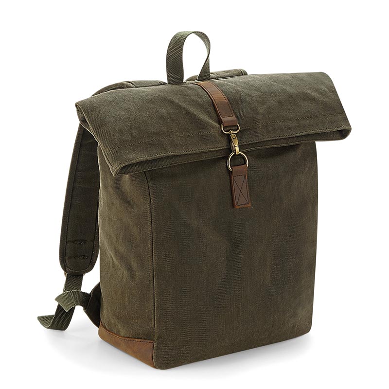Heritage waxed canvas backpack - Olive Green One Size